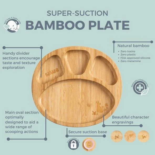 Bamboo Suction Divider Plate - Image 3